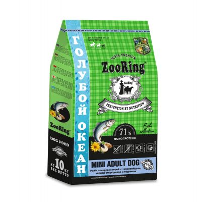 MINI Adult Dog Рыба северных морей с топинамбуром, чёрной смородиной и таурином, 10 кг