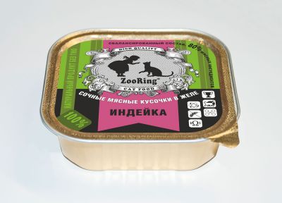 Кусочки в желе «Индейка», 100 г x 16 шт