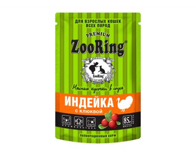 Сочные кусочки в соусе «Индейка с клюквой», 85 г x 24 шт