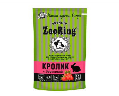 Сочные кусочки в соусе «Кролик с брусникой», 85 г x 24 шт