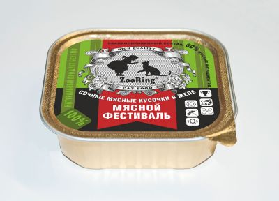 Кусочки в желе «Мясной фестиваль», 100 г x 16 шт