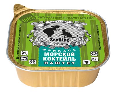 Паштет для кошек «Морской коктейль», 100 г x 16 шт