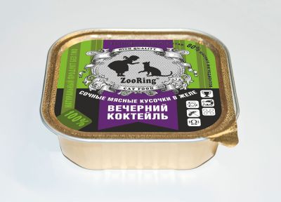 Кусочки в желе «Вечерний коктейль», 100 г x 16 шт