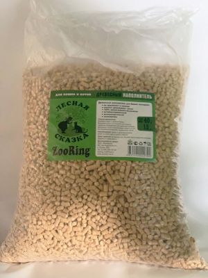 Наполнитель для кошек древесный «Лесная сказка», 40 л (15 кг)