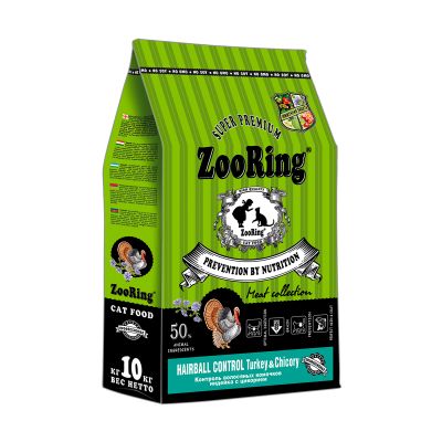 Hairball Control Turkey&Chicory Индейка с цикорием, 10 кг