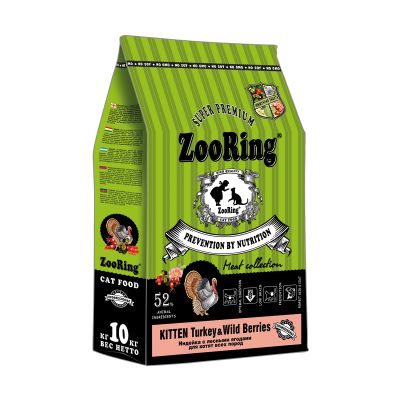 Kitten Turkey & Wild Berries Индейка с лесными ягодами, 10 кг