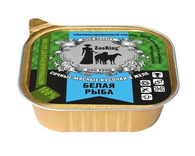 Кусочки в желе «Белая рыба», 100 г x 16 шт