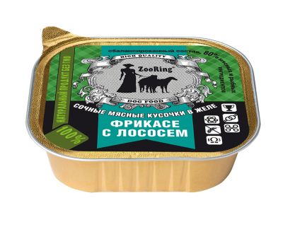 Кусочки в желе «Фрикасе с лососем», 100 г x 16 шт