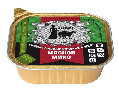 Кусочки в желе «Мясной микс», 100 г x 16 шт
