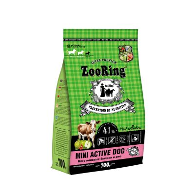 MINI ACTIVE DOG Мясо молодых бычков и рис, 700 г