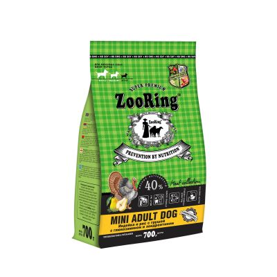 MINI ADULT DOG Индейка и рис с грушей с глюкозамином и хондроитином, 700 г