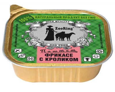 Паштет для собак «Фрикасе с кроликом», 100 г x 16 шт