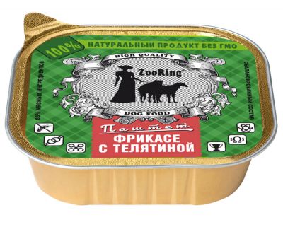 Паштет для собак «Фрикасе с телятиной», 100 г x 16 шт