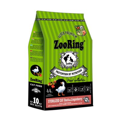 Sterilized Cat Duck&Lingonberry Утка с брусникой, 10 кг