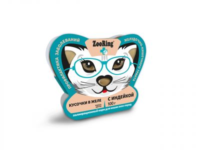 Корм для кошек для профилактики заболевания ЖКТ «Кусочки в желе с индейкой», 100 г x 10 шт